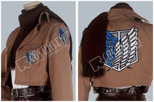 他の写真3: 進撃の巨人 ミカサ・アッカーマン 　調査兵団　刺繍版 コスプレ衣装　修正版