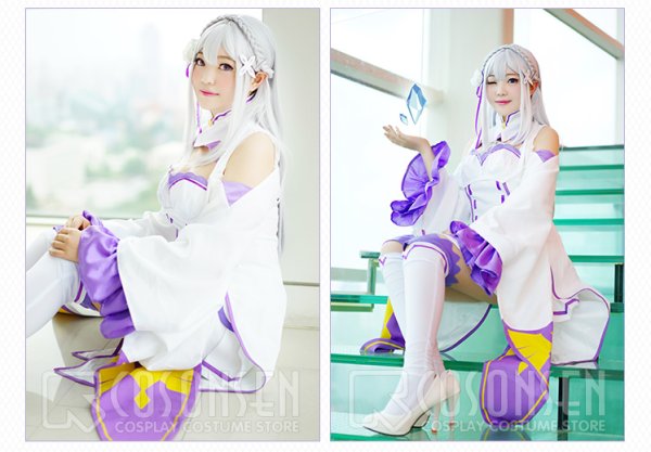 Re:ゼロから始める異世界生活 エミリア コスプレ衣装