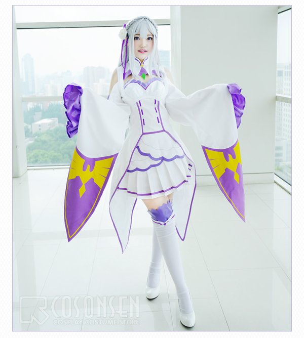 Re:ゼロから始める異世界生活 エミリア コスプレ衣装