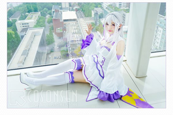 Re:ゼロから始める異世界生活 エミリア コスプレ衣装