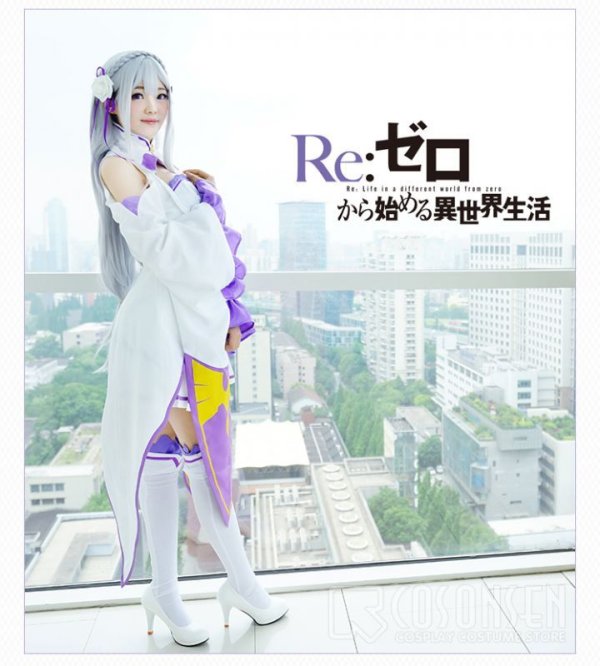 Re:ゼロから始める異世界生活 エミリア コスプレ衣装