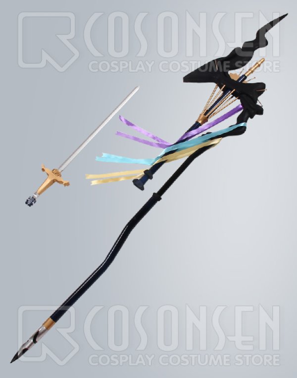 画像1: Fate Grand Order FGO マーリン 杖 コスプレ道具 200cm
