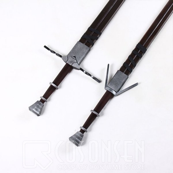 画像4: ウィッチャー3 ワイルドハント ゲラルト Geralt 武器 剣 双剣 コスプレ道具140cm