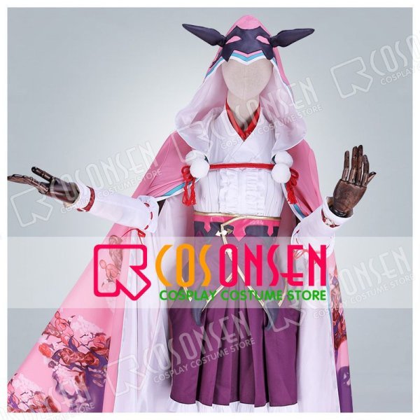 画像9: 【25%OFF】Fate/Grand Order FGO 霊基再臨 第一段階 アサシン 刑部姫 コスプレ衣装