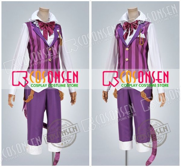 画像3: 【25%OFF】あんさんぶるスターズ あんスタ スカウト！ティーパーティー チェシャ猫 朔間凛月 コスプレ衣装