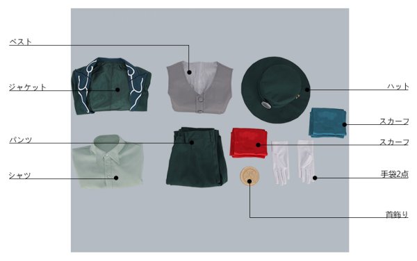 画像17: 【25%OFF】Fate/Grand Order FGO 巌窟王 エドモン・ダンテス コスプレ衣装  霊基再臨 第一段階 アヴェンジャー