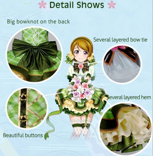 画像8: Love Live! ラブライブ! フラワーブーケ編 覚醒後 小泉花陽 コスプレ衣装