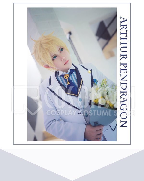 画像7: 【25%OFF】Fate/Grand Order FGO 白亜の薔薇 ホワイトローズ アーサー・ペンドラゴン コスプレ衣装