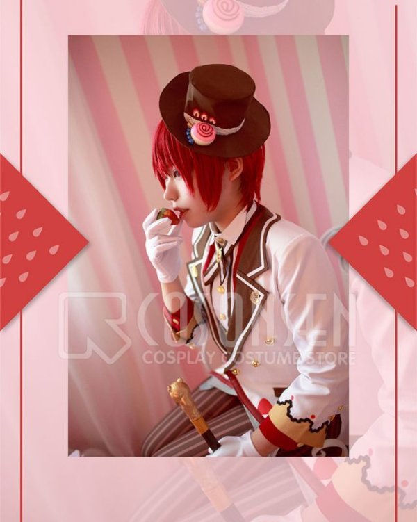 画像4: 【25%OFF】あんさんぶるスターズ あんスタ スカウト!フルーツパーラー 朱桜司 コスプレ衣装