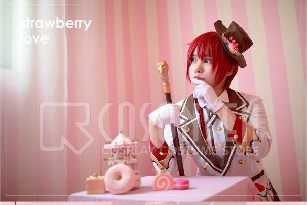 画像3: 【25%OFF】あんさんぶるスターズ あんスタ スカウト!フルーツパーラー 朱桜司 コスプレ衣装