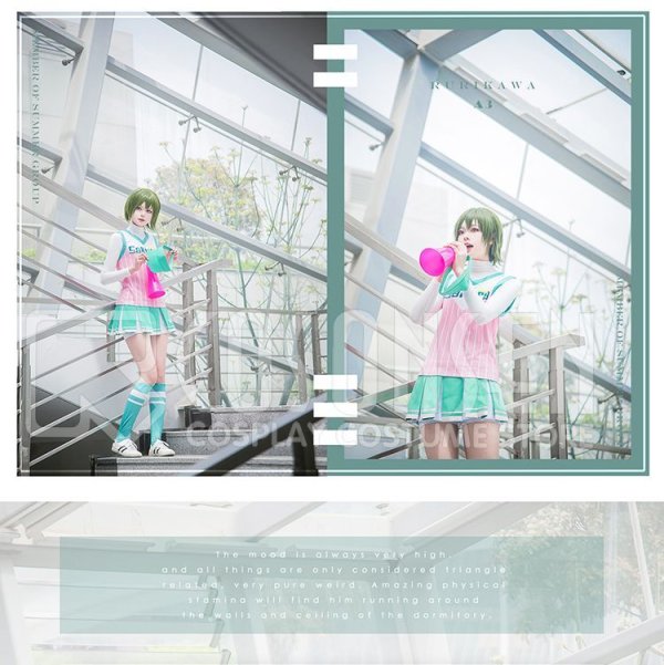 画像5: A3!(エースリー) 初恋甲子園 2期PV 夏組 瑠璃川幸 チアリーダー コスプレ衣装