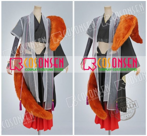 画像3: 【20%OFF】刀剣乱舞 とうらぶ 静形薙刀 コスプレ衣装 ファー付き