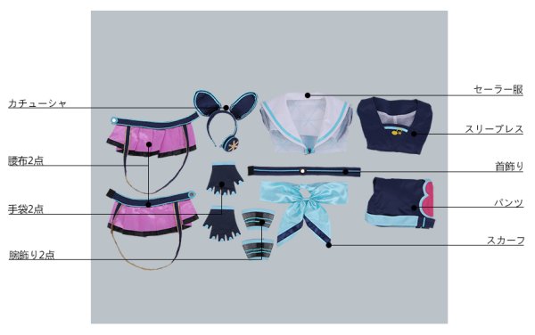 画像10: あんさんぶるスターズ あんスタ アミューズメント☆ネコとウサギのライブパーティ 仁兎なずな コスプレ衣装