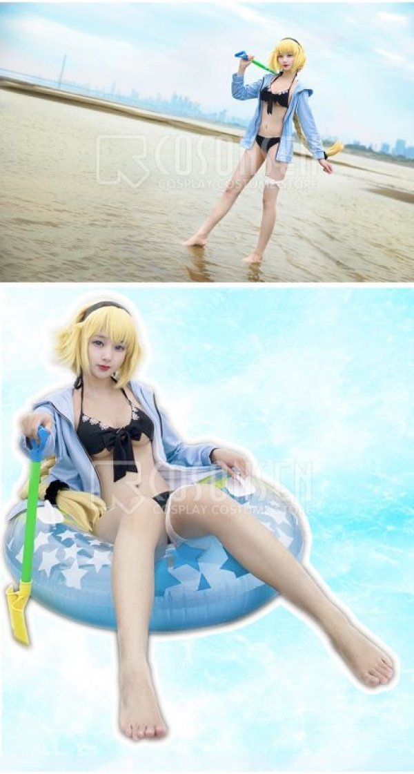 画像4: 【25%OFF】Fate/Grand Order FGO 水着 ジャンヌ・ダルク コスプレ衣装