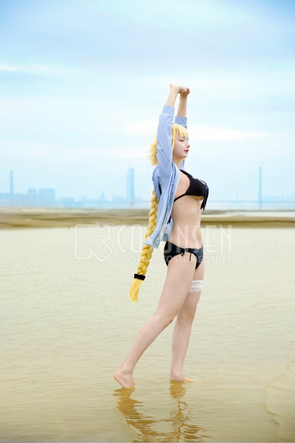 画像6: 【25%OFF】Fate/Grand Order FGO 水着 ジャンヌ・ダルク コスプレ衣装