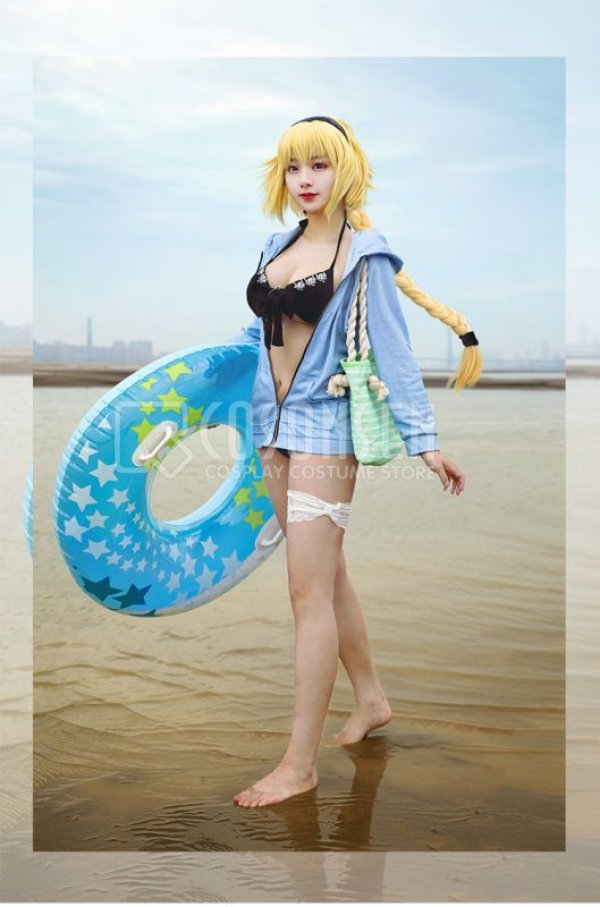 画像3: 【25%OFF】Fate/Grand Order FGO 水着 ジャンヌ・ダルク コスプレ衣装