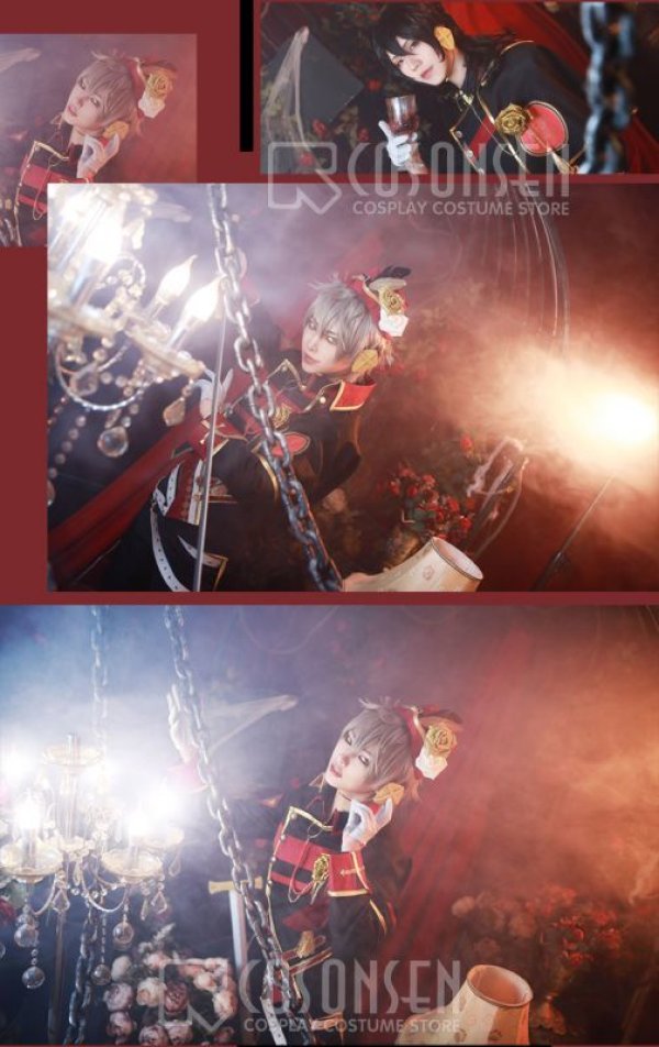 画像12: 【25%OFF】あんさんぶるスターズ あんスタ 招待★ブラックブラッドバンケット 大神晃牙 コスプレ衣装