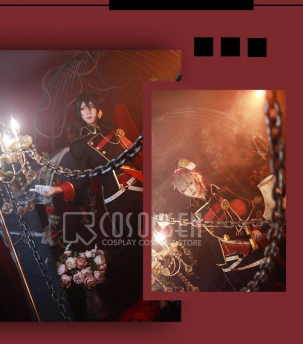 画像13: 【25%OFF】あんさんぶるスターズ あんスタ 招待★ブラックブラッドバンケット 大神晃牙 コスプレ衣装