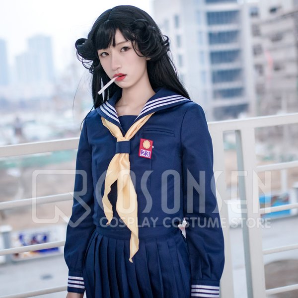 画像1: 今日から俺は 京子 学生服 スケバン セーラー服 コスプレ衣装 ロングスカート