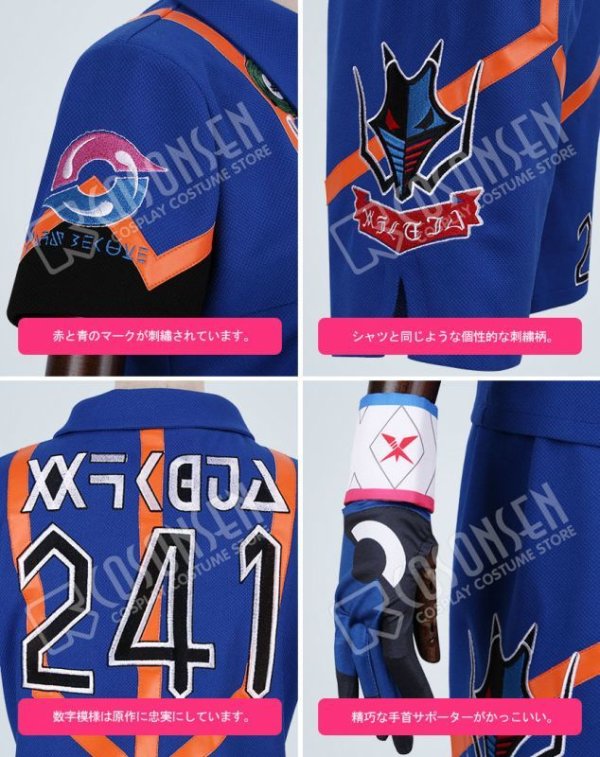 画像10: 【25%OFF】ポケモン ポケモン剣盾 ジムリーダー キバナ コスプレ衣装 刺繍版