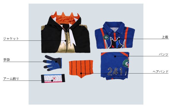 画像11: 【25％OFF】ポケモン ポケモン剣盾 ジムリーダー キバナ コスプレ衣装 プリント版