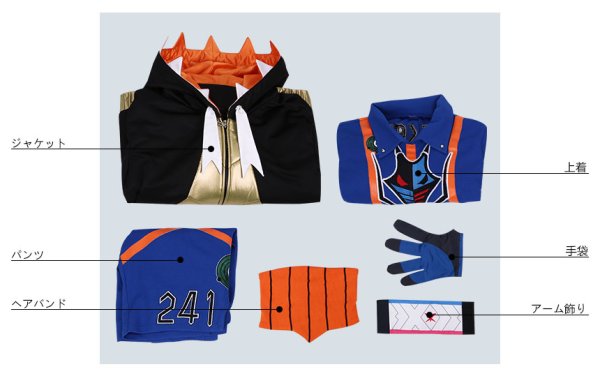 画像12: 【25%OFF】ポケモン ポケモン剣盾 ジムリーダー キバナ コスプレ衣装 刺繍版