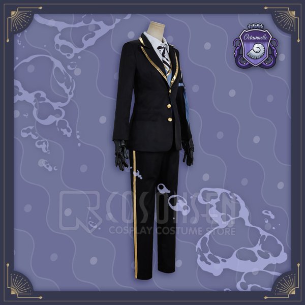 画像3: 【25%OFF】ツイステ風 オクタヴィネル寮 アズール・アーシェングロット ジェイド・リーチ 制服 コスプレ衣装