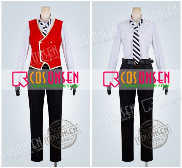 画像4: 【25％OFF＆女性L・XLサイズ在庫あり・一週間発送】ツイステ風 ハーツラビュル寮 エース デュース トレイ 制服 コスプレ衣装