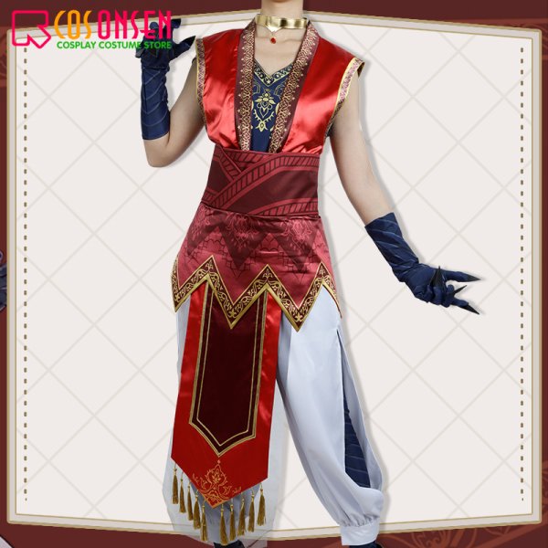 画像2: 【25％OFF】ツイステ風 スカラビア寮 狼男 カリム・アルアジーム コスプレ衣装