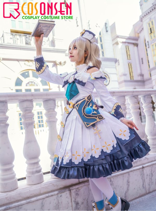 画像6: 原神 モンド城 バーバラ コスプレ衣装 魔道書なし