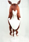 画像2: ウマ娘 プリティーダービー マルゼンスキー コスプレウィッグ 耳付き (2)