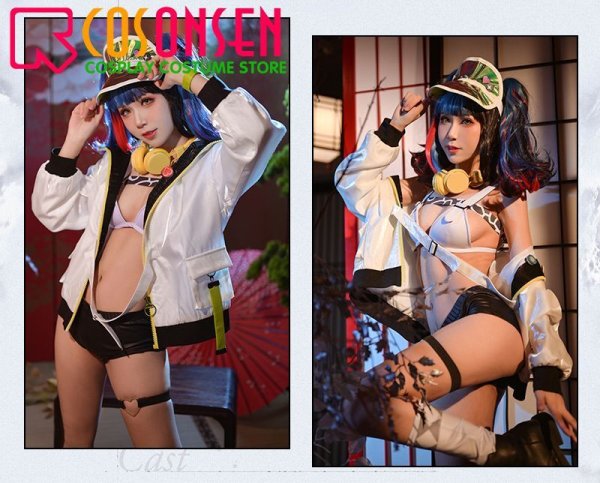 画像4: 【25%OFF】Fate/Grand Order FGO 清少納言 バーサーカー 水着 コスプレ衣装 霊基再臨 第1段階