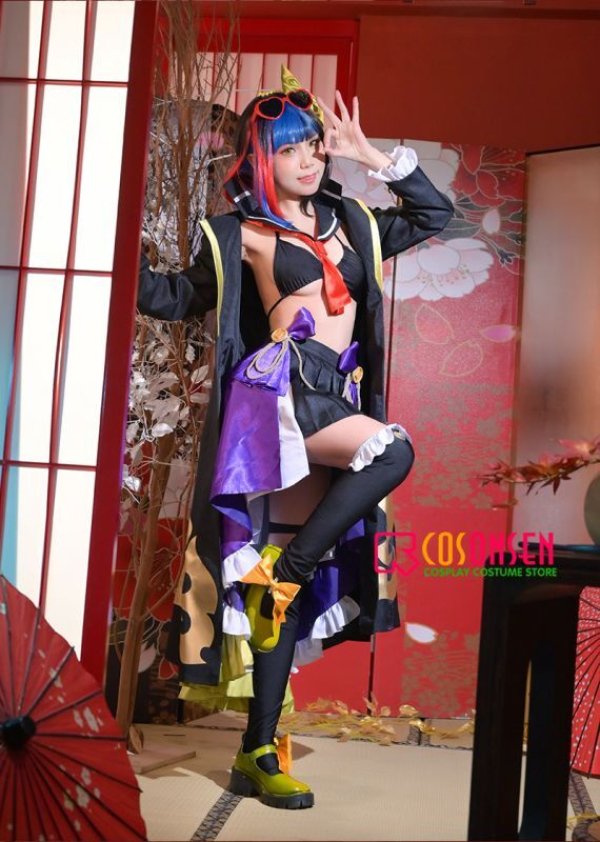 画像3: 【25%OFF】Fate/Grand Order FGO 清少納言 バーサーカー 水着 コスプレ衣装 霊基再臨 第3段階