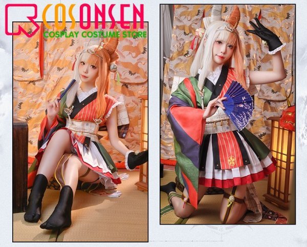 画像4: 【25%OFF】Fate/Grand Order FGO 出雲阿国 コスプレ衣装 霊基再臨 第3段階