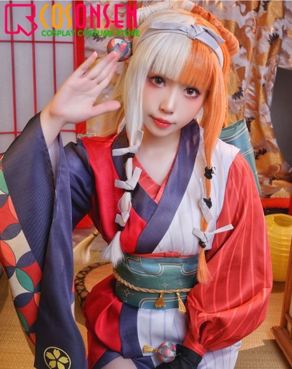 画像9: 【25%OFF】Fate/Grand Order FGO 出雲阿国 コスプレ衣装 霊基再臨 第1段階