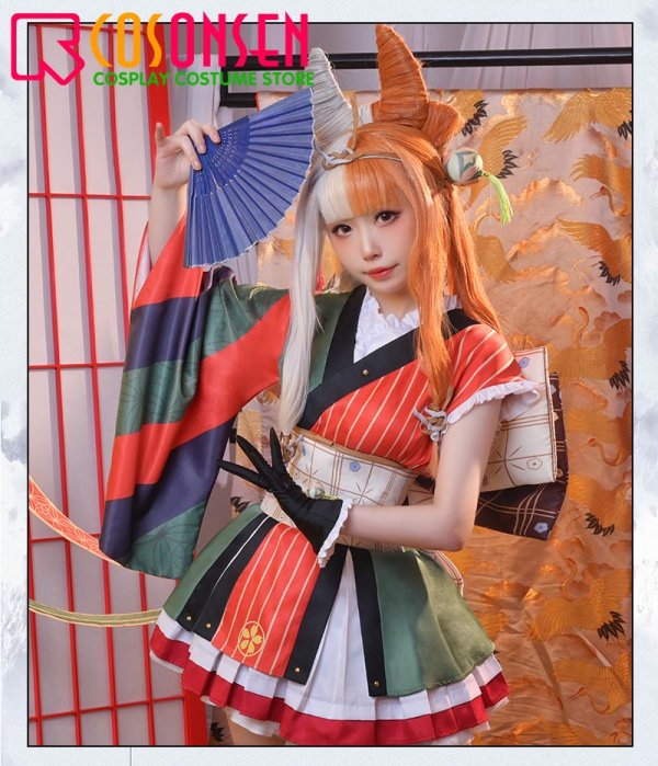 画像5: 【25%OFF】Fate/Grand Order FGO 出雲阿国 コスプレ衣装 霊基再臨 第3段階