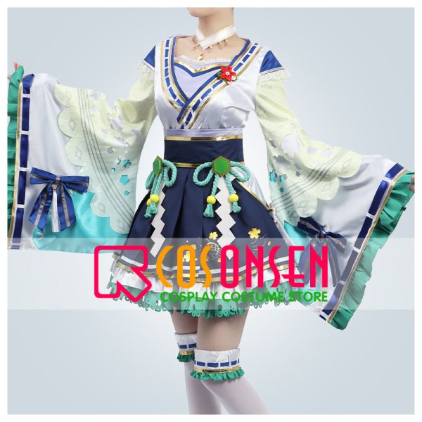 画像1: 【25％OFF】ウマ娘 プリティーダービー サトノダイヤモンド 新衣装 [花形・弥栄之翠] 巫女風衣装 コスプレ衣装