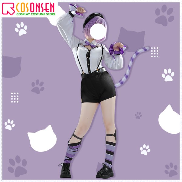 画像4: 【25%OFF】ホロライブ hololive  猫又おかゆ 新衣装 コスプレ衣装