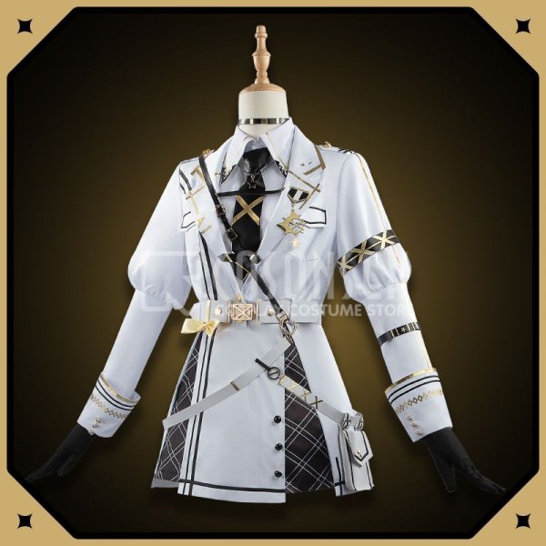 画像5: バーチャルYouTuber Vtuber 星川サラ 白軍服 新衣装 コスプレ衣装
