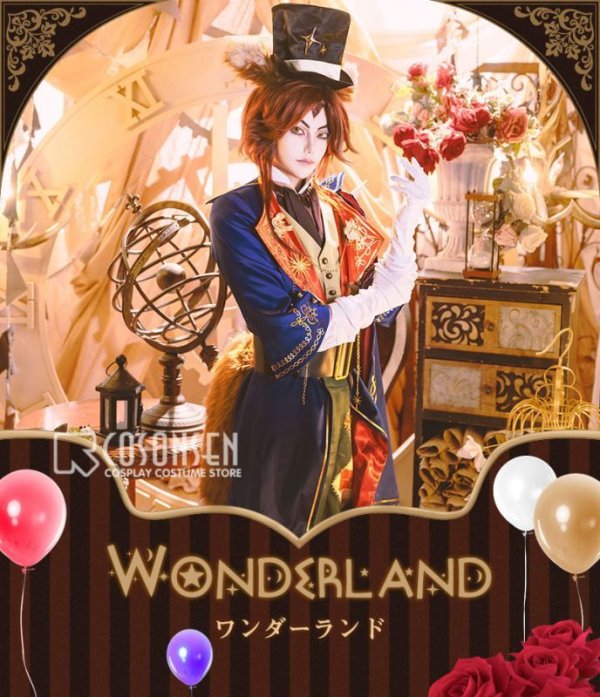 画像4: 【25％OFF】ツイステ風 ステージ・イン・プレイフルランド　〜踊る人形と幻の遊園地〜 フェロー・オネスト コスプレ衣装(耳、尻尾付き）