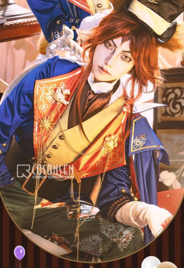 画像7: 【25％OFF】ツイステ風 ステージ・イン・プレイフルランド　〜踊る人形と幻の遊園地〜 フェロー・オネスト コスプレ衣装(耳、尻尾付き）