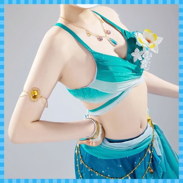 画像5: 【25%OFF】ウマ娘プリティーダービー 波間のエメラルド サイレンススズカ 水着 コスプレ衣装