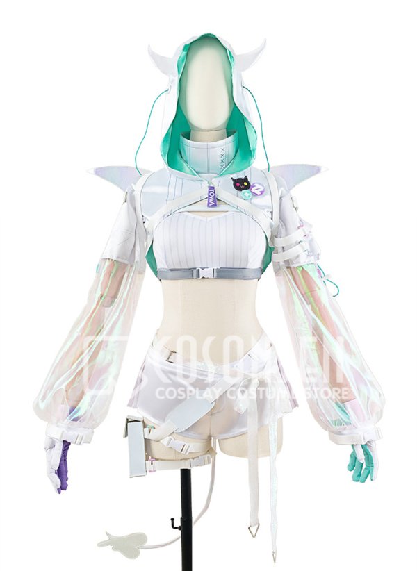 画像6: 【25%OFF】ホロライブ hololive 常闇トワ サイバー風 新衣装 コスプレ衣装