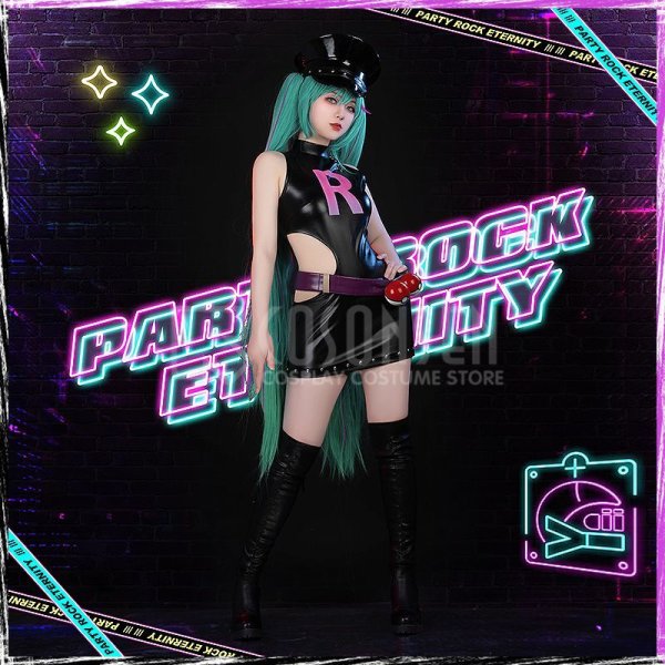 画像5: 【25%OFF】ポケモン コラボ Project VOLTAGE 18 Types/Songs R団ミク コスプレ衣装