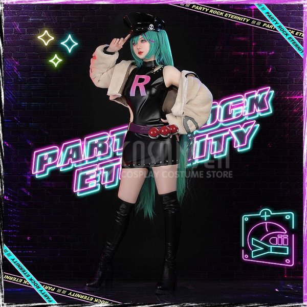 画像3: 【25%OFF】ポケモン コラボ Project VOLTAGE 18 Types/Songs R団ミク コスプレ衣装