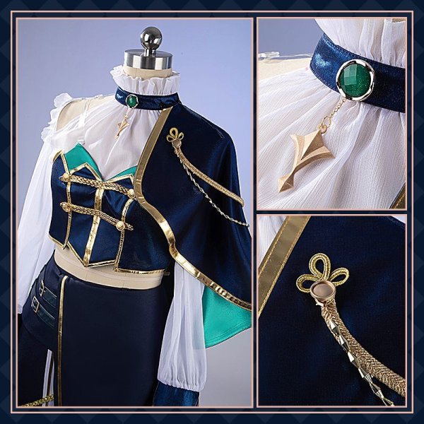 画像8: 【20％OFF】バーチャルYouTuber Vtuber 緑仙 SYMPHONIA 5周年ライブ衣装 コスプレ衣装