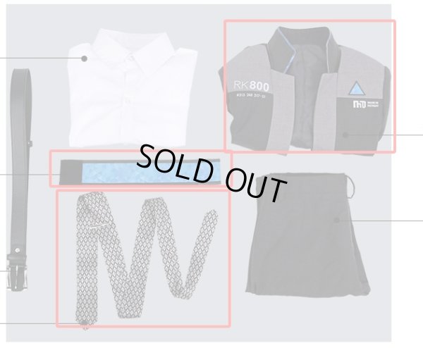 画像2: デトロイト ビカム ヒューマン Detroit Become Human コナー Connor コスプレ衣装 ジャケット、ネクタイ、腕章のみ バラ売り