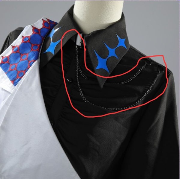 画像2: バーチャル YouTuber Vtuber ショウ コスプレ衣装 黒の鎖飾りのみ バラ売り