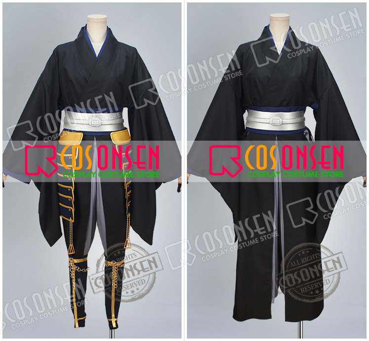 刀剣乱舞 とうらぶ 鶴丸国永 黒バージョン コスプレ衣装 防具付き