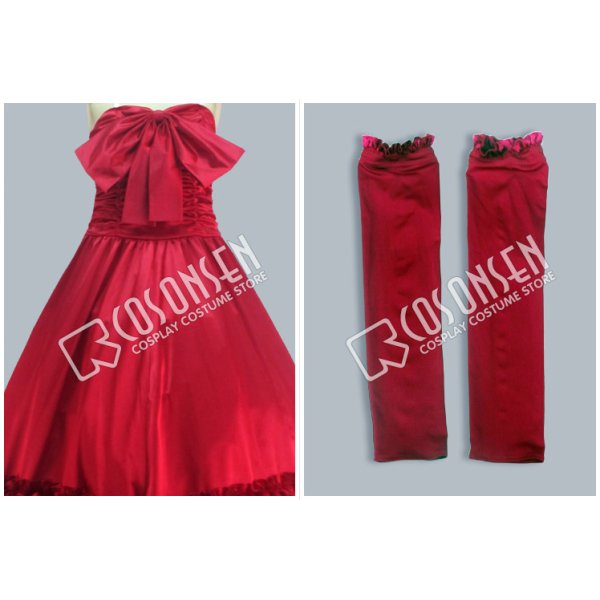 画像4: マクロスF ランカ・リー 赤ワンピース  コスプレ衣装 (4)